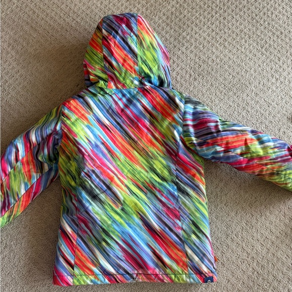 Roxy Multicolor Striped Kids Puffer Jacket - Picture 5 of 5